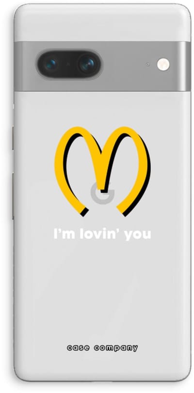Case Company® - Hoesje geschikt voor Google Pixel 7 hoesje - I'm lovin' you - Soft Cover Telefoonhoesje - Bescherming aan alle Kanten en Schermrand
