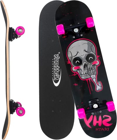Compleet Skateboard - Skateboard Set Pro Board - Beginners Leren - 9-laags Esdoorn Dek - 31 Inch - Blozen Botten