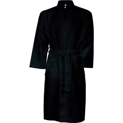 Kariban Kimono Badjas Honinggraatstructuur K122 - Black - M/L