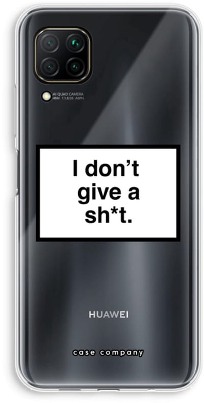 Case Company® - Hoesje geschikt voor Huawei P40 Lite hoesje - Don't give a shit - Soft Cover Telefoonhoesje - Bescherming aan alle Kanten en Schermrand