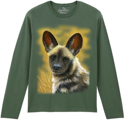 Wilde Hond Wild Dog Pup The Coloured House Longsleeve T-shirt 3XL