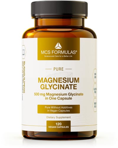 Magnesium Bisglycinaat (Glycinaat) - 500 mg - 120 VEGAN CAPSULES - NO ADDITIVES - Magnesium Bisglycinate (Glycinate)