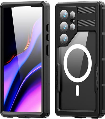 Turtle Shift Volledig waterdicht en stofdicht hoesje geschikt voor Samsung Galaxy S24 Ultra - Magnetische ring