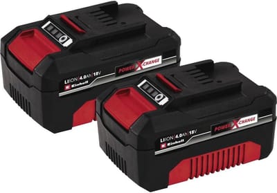 Oplaadbare 18V Lithium-Ion Batterij 4,0 Ah - Dubbelpack voor Elektrisch Gereedschap en Tuinmachines