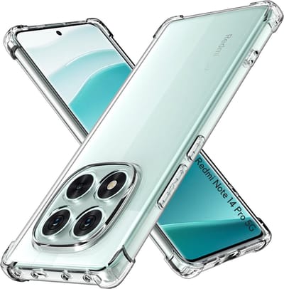 Hoesje voor Xiaomi Redmi Note 14 Pro 5G backcover Shockproof siliconen Transparant