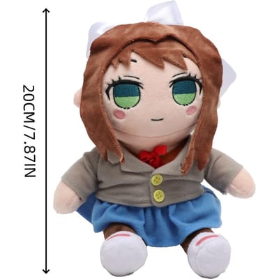 FumoFumo Monika Pluche Pop Anime Speelgoed Doki Doki Literature Club Cartoon Pop Zacht Knuffeldier Verjaardagscadeau voor Kinderen 20cm wit