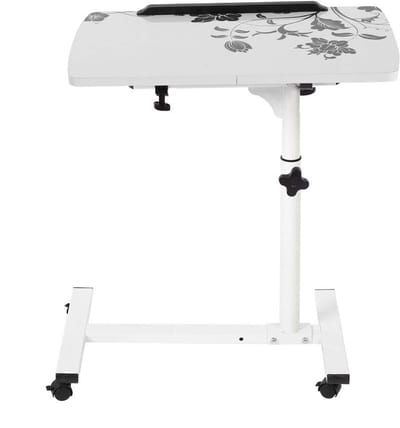Cosensi - Dailygoody - Laptoptafel - Hoogte Verstelbaar - Gemakkelijk Verplaatsbaar - Wit - Bijzettafel - Verpleegtafel voor Bank en Bed