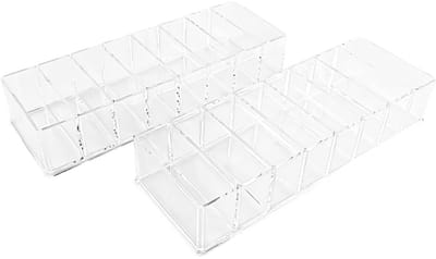 Allecto - Transparante cosmetische opbergdoos - Acryl opbergrek - 8 compartimenten - Kaptafel organizer - Huidverzorging - Praktisch en stijlvol - ...