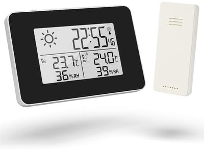 Weerstation Binnen en Buiten - Weerstation Draadloos Binnen Buiten - Weerstation met Buitensensor - Connect