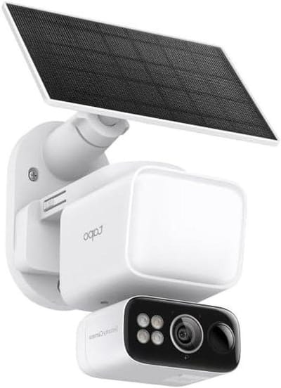 Buiten Camera - Zonnecamera Beveiliging - Huis Bewaken - 360 Graden Dekking - 2K Resolutie - Wit