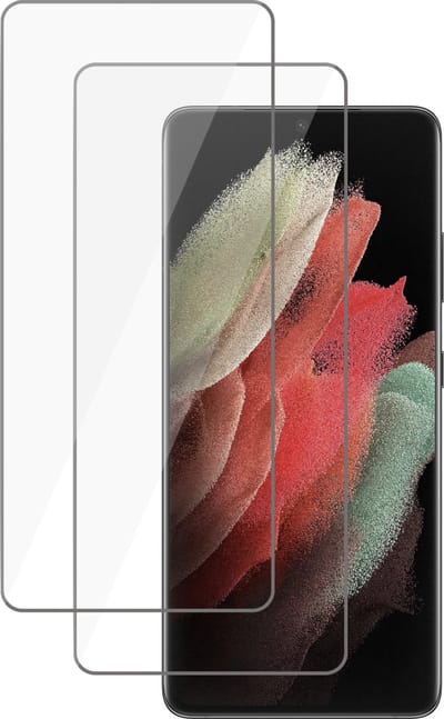Screenprotector geschikt voor Samsung Galaxy S21 Ultra - Flexibele Full Screen Protector - 2 Stuks