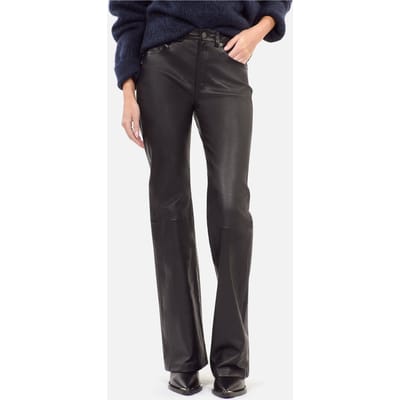 The Kooples Leather Trousers Black Size: 34 | Formal pants Outlet | Dames | Zwart