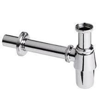 Nemo Skill bekersifon voor bidet met afvoerbuis 54 x D 32 mm zonder plug afdekrozet verchroomd