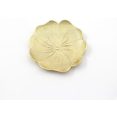Metalen Onderzetter, Luxe Creatieve Stijl, Gouden Kleur, Reliëf Ambacht, Geschikt voor Isolatie, Theeblad, Bord A goud