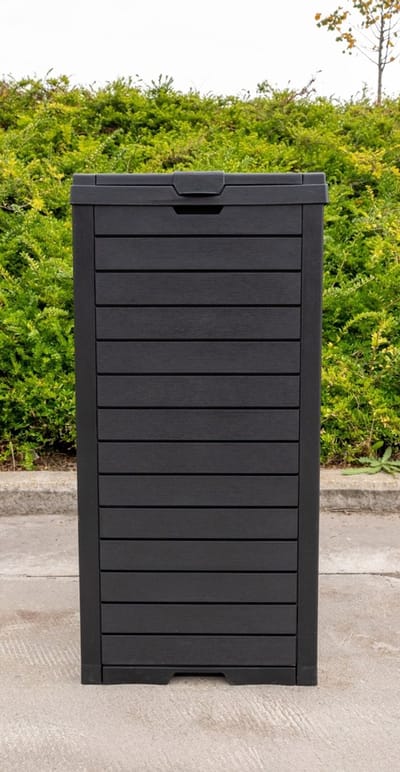 PRACTO VUILNISBAK VOOR BUITEN ENKEL 86X41X41 CM ANTRACIET