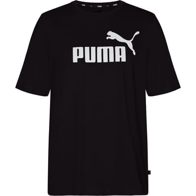PUMA ESS Logo Tee Heren T-shirt - Zwart - Maat S