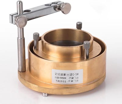 Bodem Zwelling Tester - Grond Testapparaat Vochtgehalte - Geotechnisch Testen - Demontage Ontwerp - Diameter 61.8 mm - Messing
