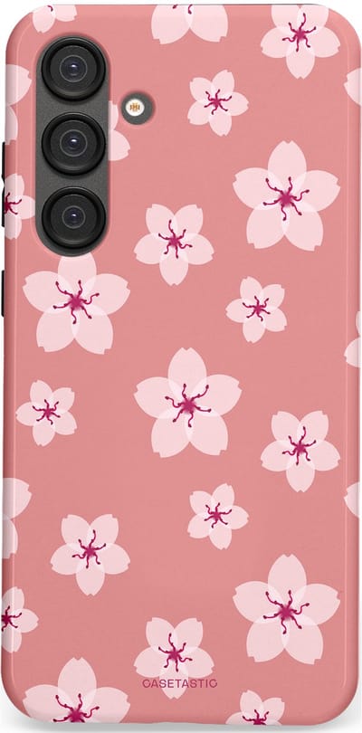 Casetastic Hoesje Geschikt voor Samsung S25 Plus - Stijlvolle Beschermende Duo-layer Case - Roze Sakura Bloesems Elegante Japan Rituals