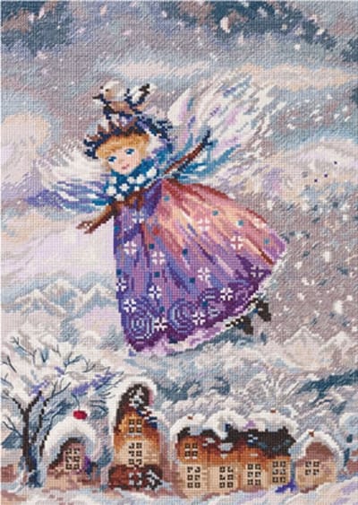 BORDUURPAKKET WINTER ANGEL - PANNA - telpatroon om zelf te borduren
