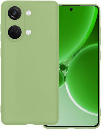Hoesje Geschikt voor OnePlus Nord 3 - Sterk & Shockproof - Hoes Cover - Siliconen Case - Groen