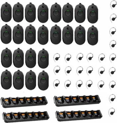 Set van 24 Motorola CLP446E Mini Portofoons met oortje en 4 multiladers