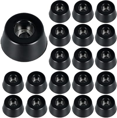 Rubber Voeten voor Geluiddemping, Antislip Ondersteuning met Metalen Ring voor Deuren, Stoelen en Speakers (15 x 12 x 8 mm)