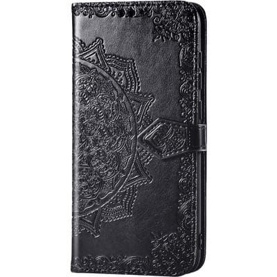 Comfycase Samsung Galaxy S20 Mandala Booklet Telefoonhoesje Zwart