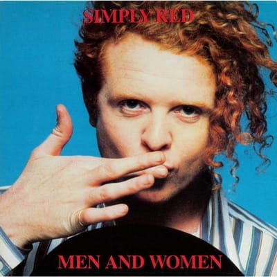 LP Plaat SIMPLY RED Mannen En Vrouwen 9607271 ELEKTRA 1987 Canada Rock Gebruikt beige