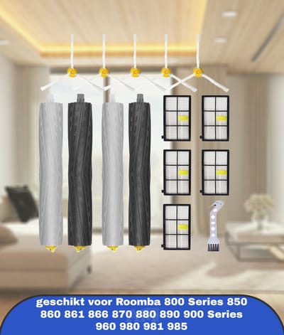 14 Delige Accessoireset geschikt voor Roomba 800 Series 850 860 861 866 870 880 890 900 Series 960 980 981 985 Filter
