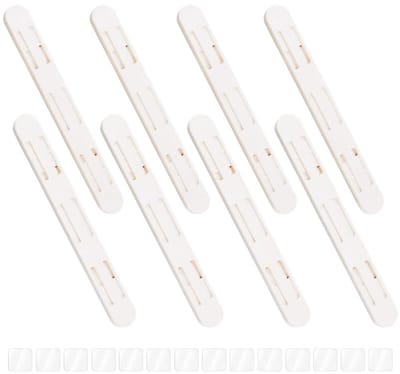 NTH products- Ladegeleiders 8 Stuks - Uittrekbare Rails - Zelfklevende Schuifregelaars - Kunststof - Zijdemonteerd - Voor Manden/Bakken - Opslagrails