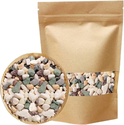 Decoratieve Steentjes 900g Witte Steentjes voor Vazen, Bloempotten, Aquariums en Tuinlandschap