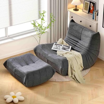 Comfortabele Zetel - Relaxfauteuil met voetensteun - Ontspannen na werk - Ergonomisch ontwerp - 114 x 112 x 82 cm