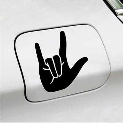 Bumpersticker - Rock N Roll - 14 X 12 - Zwart