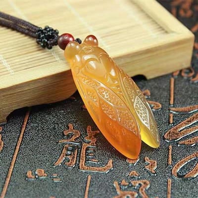 Collier pendentif en jade naturel sculpté à la main, bijoux fantaisie, accessoires, cadeaux porte-bonheur pour hommes et femmes jaune