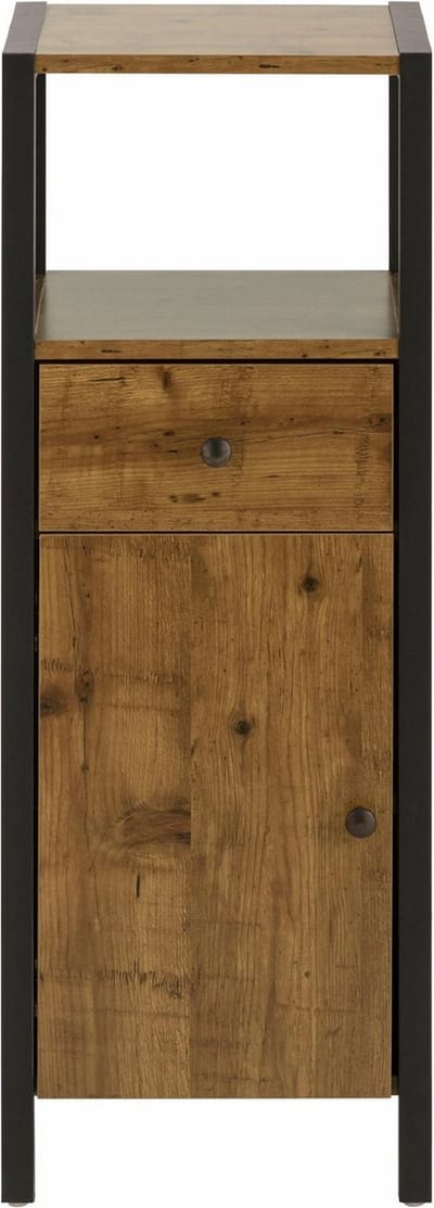 Chris-Kast met 1 deur en 1 lade in Partical Board Eik