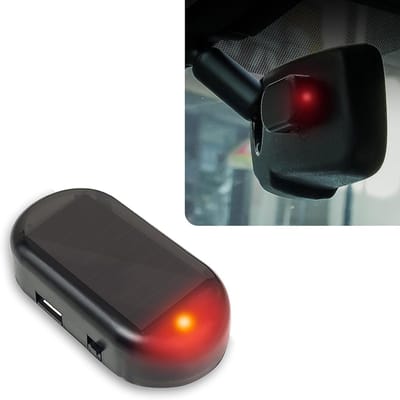 Solar LED Knipperlicht - Alarm Lamp Auto - Voertuig Beveiligen - Smart Sensor Detectie - 4.8 cm Lengte - Rood Licht