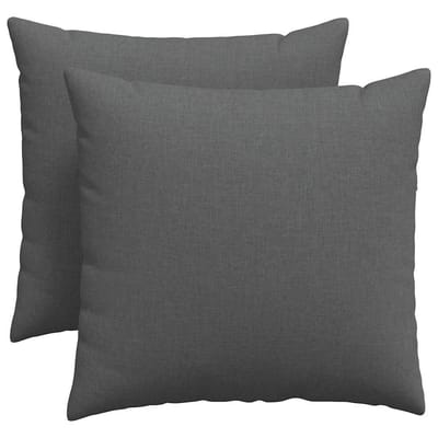 vidaXL - Zitkussens - 2 - st - Stof - Donkergrijs - 50 - x - 50 - cm