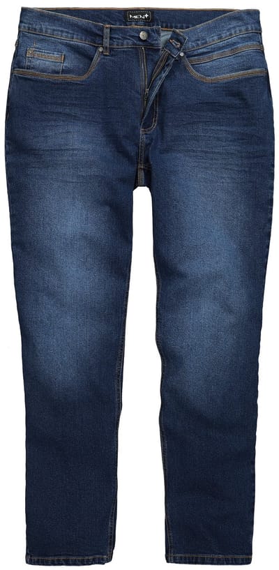 Men Plus - Heren - Jeans denim toelopende Loose Fit 5-pocket - Donkerblauw denim - Maat 70