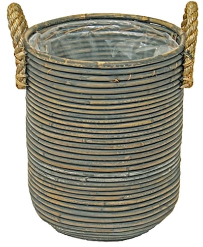 Van der leeden - Planter Stripe Black - diameter 23x30 cm