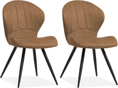 Eetkamerstoel Magic - Cognac (set van 2 stuks)