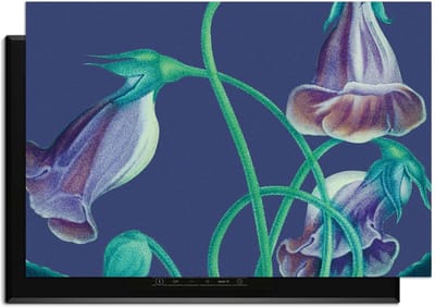 KitchenArt - Midnight Bloom – Inductie Beschermer - 81x52 cm - Kookplaat Beschermer - Luxe Afdekplaat Inductieplaat - Anti-slip & Oprolbaar - Beschermmat Inductiekookplaat