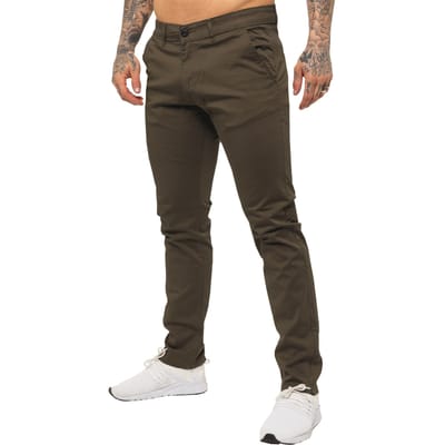 Enzo Heren Slim Fit Stretch Chinos
