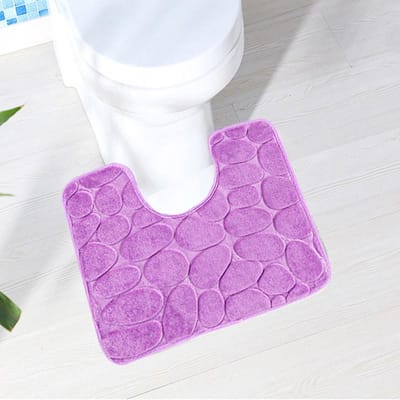 Toiletdeurmat Vloerkleed Mat Toiletvloermat U-vormige Vloermat Waterbestendige Mat Toilet Badkamer Vochtabsorberend Antislipmat 40 * 50cm