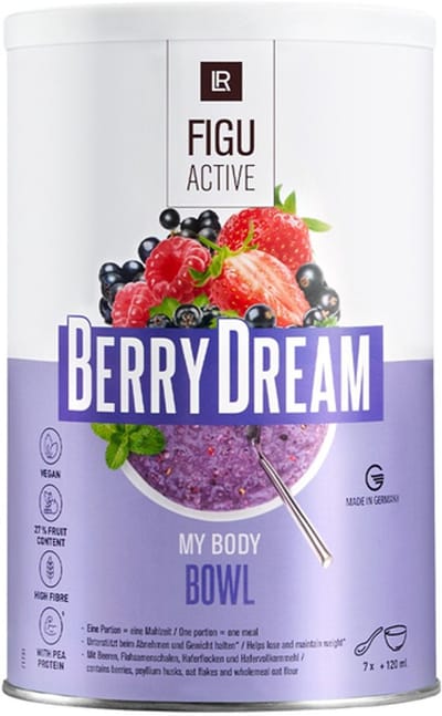LR figuactive Berry Dream Bowl smaak. Bodymission Figuactive. Afslank. Maaltijdvervanger