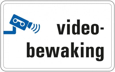 Videobewaking sticker 400 x 250 mm