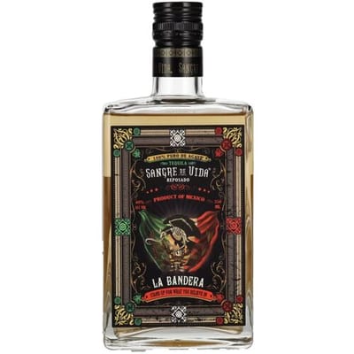 Sangre de Vida Loteria LA BANDERA Reposado Tequila 100% de Agave 40% Vol. 0,35l