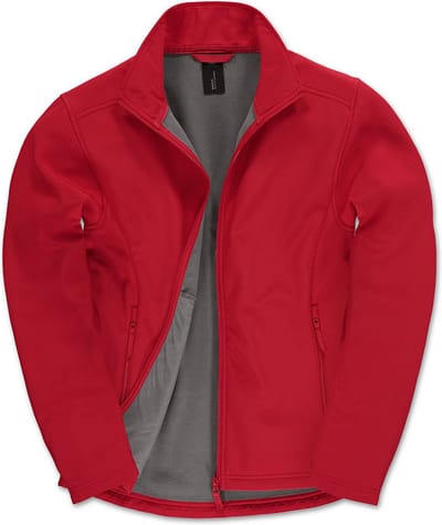 Fleecevest 'Softshell Jacket ID.701' B&C Collection Maat S Rood/Grijs