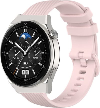 Strap-it Luxe siliconen smartwatch bandje - geschikt voor Huawei Watch GT 1 / GT 2 / GT 3 / GT 3 Pro / GT 4 46mm / GT 5 & 5 Pro (46mm) / GT 2 Pro / GT Runner / Watch 3 (Pro) / Watch 4 (Pro) / Watch Ultimate - roze