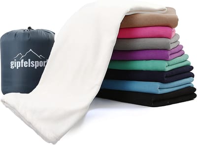 Fleecedeken - slaapzak van microvezel | 185 x 150cm | 690 g | campingdeken - slaapzak | lichtgewicht - rechthoekig.