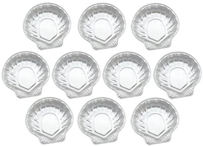Set van 10 coquilles Saint-Jacques schalen van aluminium 12,5 cm Fackelmann